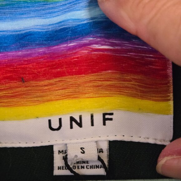 Unif NWT Denim Jacket Holy Green 3/4 Sleeve ASO TV 911/ Scream/The Fosters SizeS - Picture 16 of 16